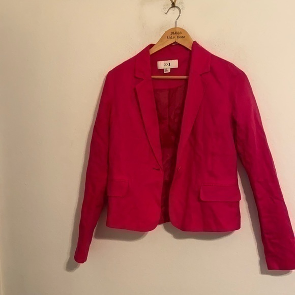 XXI FOREVER 21 SOLID RED JACKET SIZE LARGE - Picture 1 of 3
